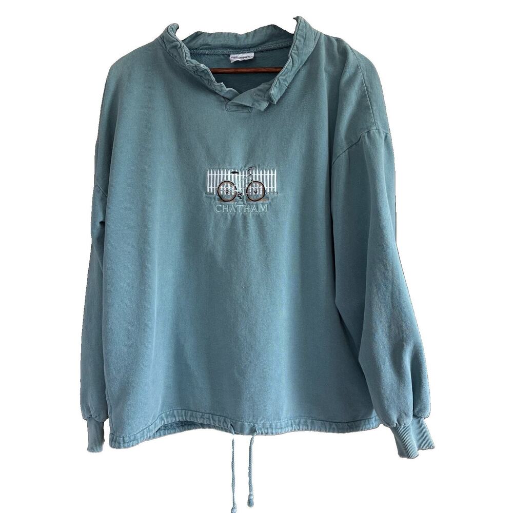 Vintage 80s SOFT AS A GRAPE Sweatshirt Chatham Cape Cod Size 1 Measures XL Bike